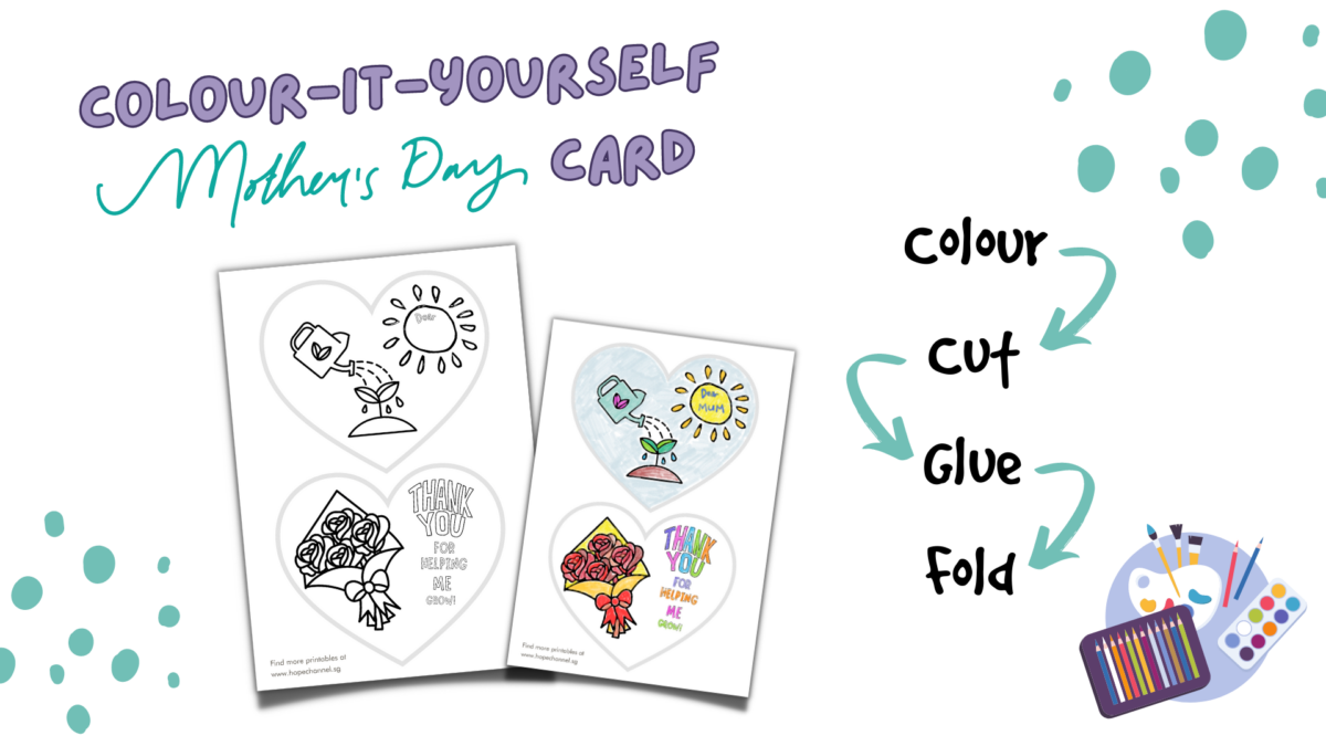 Colour-It-Yourself Mother’s Day Card